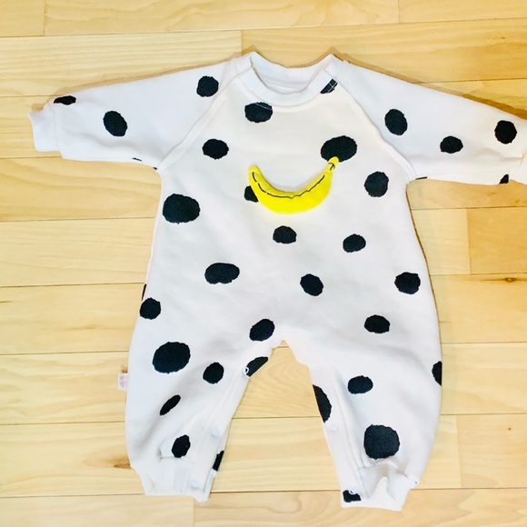 Happy Smile Banana Dot Romper - Picture 2 of 2